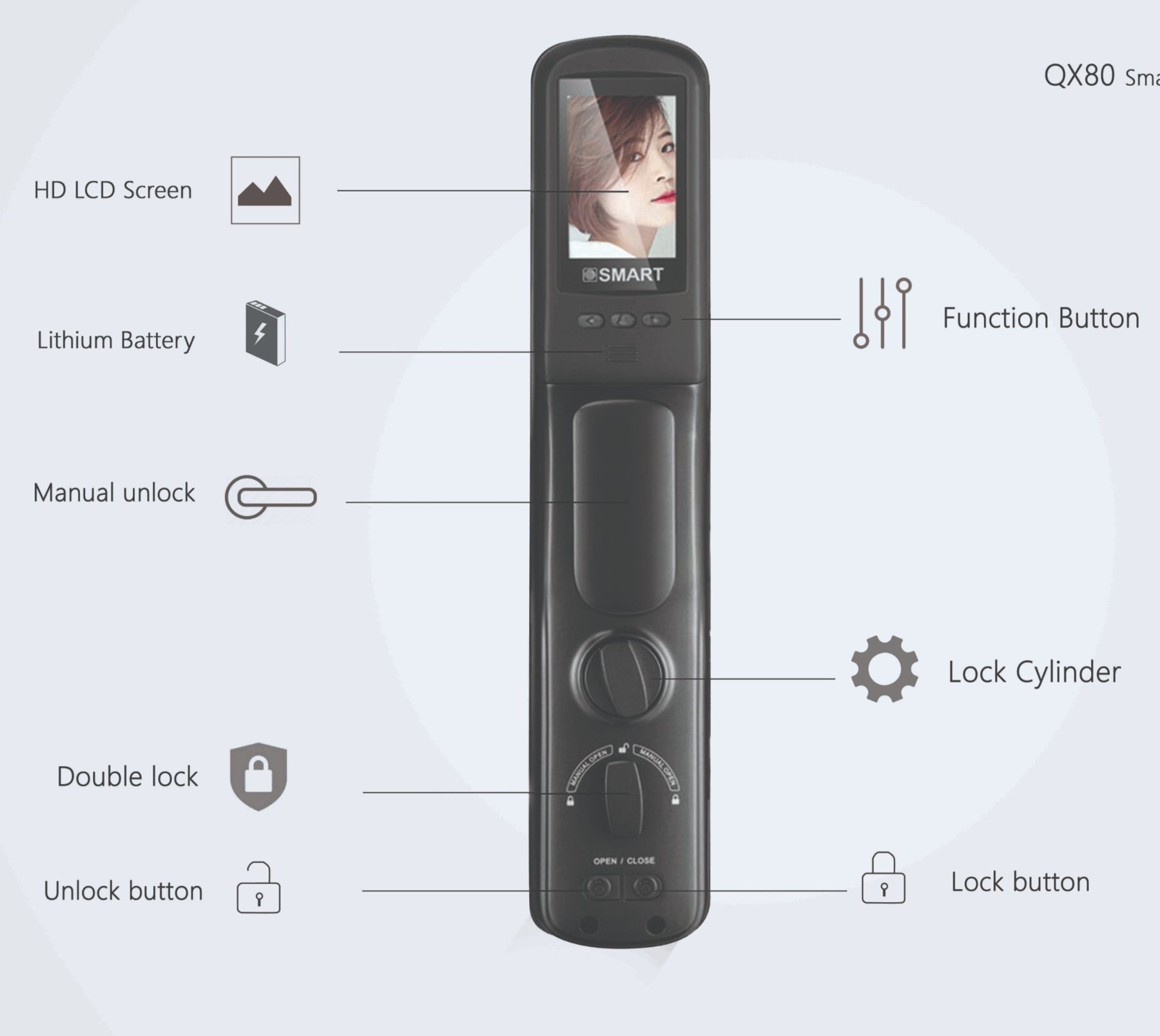 CATIVE QX80 smart door lock